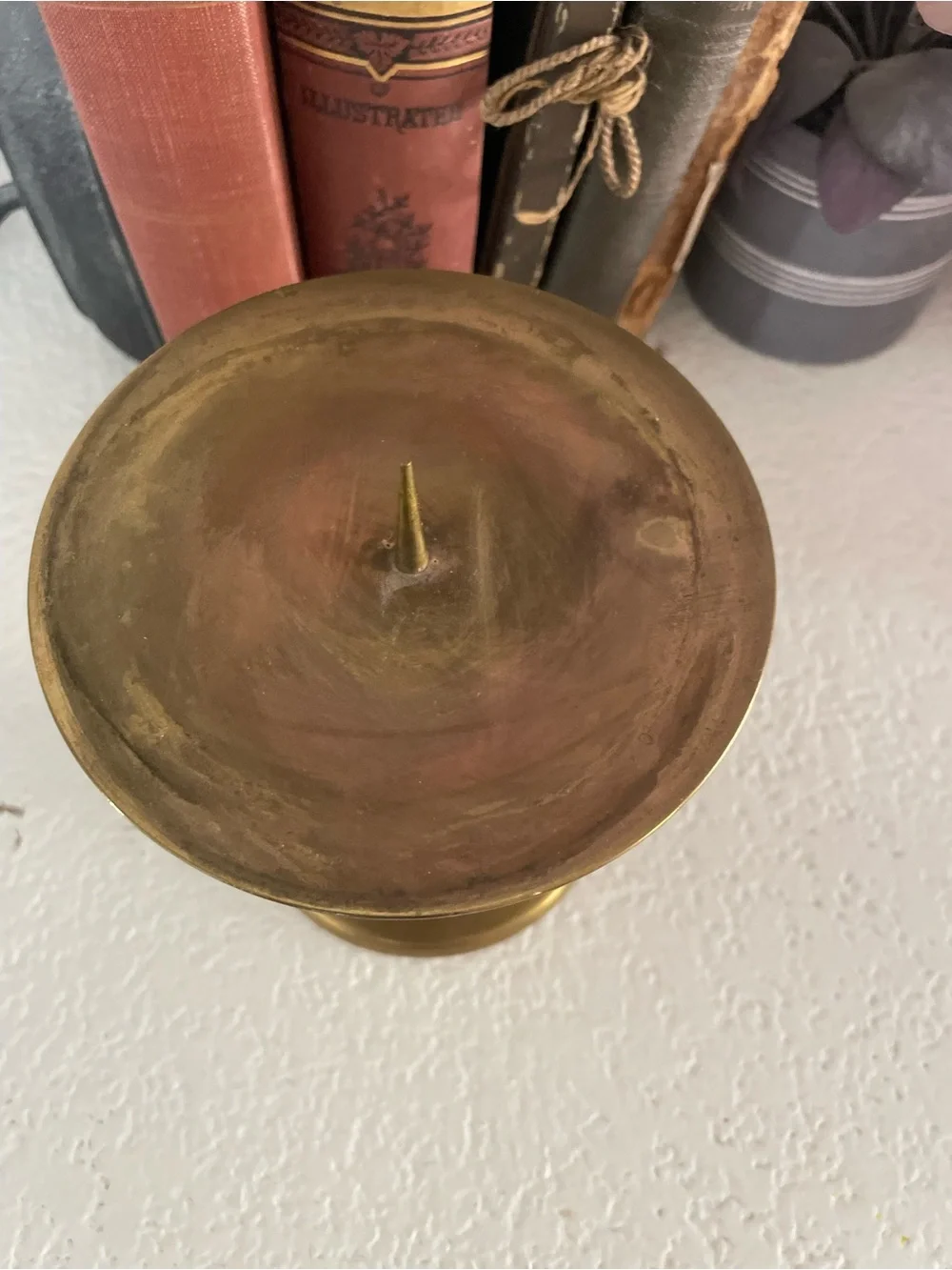 Brass Candle Holder with Spike